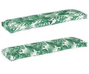 vidaXL Perne pentru Palet pentru bancă 2 buc Frunze 150x40x8 cm Material Oxford
