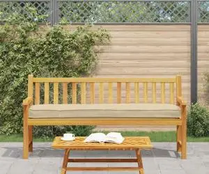 Perne pentru palet pentru bancă 2 buc Bej 180x40x8 cm țesătură Oxford