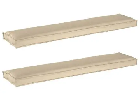 Perne pentru palet pentru bancă 2 buc Bej 180x40x8 cm țesătură Oxford - 2/5