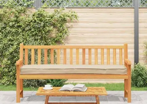 Perne pentru palet pentru bancă 2 buc Bej 180x40x8 cm țesătură Oxford - 4/5