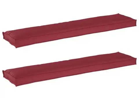 Perne pentru paleti pentru bănci 2 pcs Roșu vin 180x40x8 cm material Oxford - 2/5
