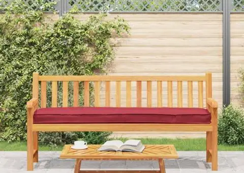 Perne pentru paleti pentru bănci 2 pcs Roșu vin 180x40x8 cm material Oxford - 4/5