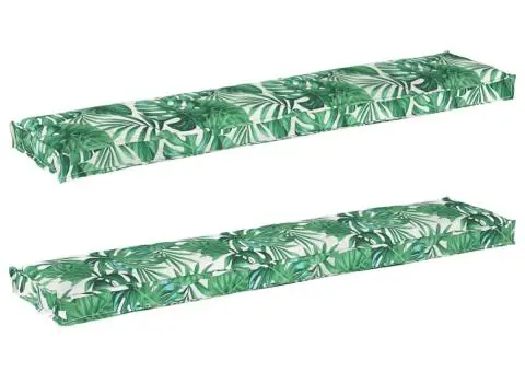 Perne pentru Palet pentru Bancă 2 bucate Model de Frunze 180x40x8 cm Fabric Oxford - 2/5