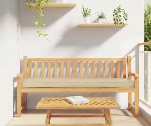 vidaXL Perne pentru bănci 2 buc Bej 200x40x8 cm Material Oxford