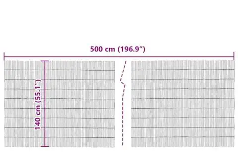 Gard din stuf pentru grădină 500x140 cm - 5/5