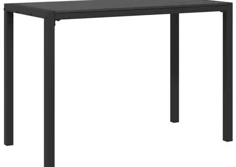 Set mobilier de grădină, 3 piese, oțel și WPC negru - 5/5