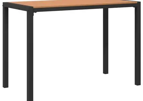 Set mobilier de grădină, 3 piese, oțel și WPC maro - 5/5