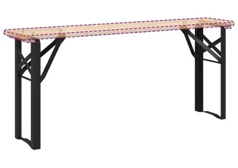 Bancă bere cu picioare pliabilă 2buc negru vopsit electrostatic - 3/5