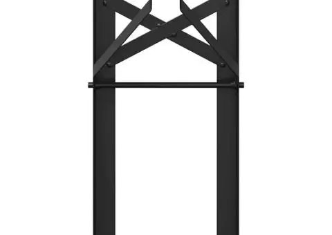 Bancă bere cu picioare pliabilă 2buc negru vopsit electrostatic - 5/5