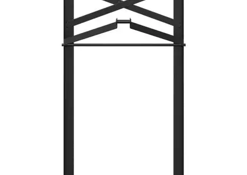 Bancă bere cu picioare pliabilă 2buc negru vopsit electrostatic - 5/5