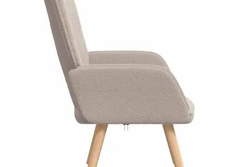 Fotoliu de relaxare, gri deschis, material similar lână - 5/5