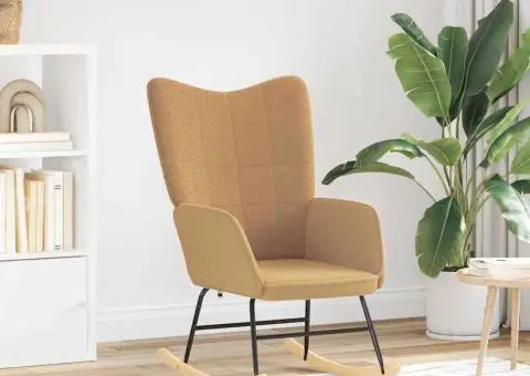 Fotoliu de relaxare, bej, material similar lână - 1/5