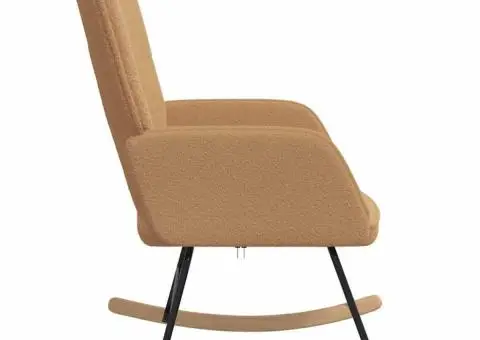 Fotoliu de relaxare, bej, material similar lână - 5/5