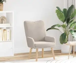 Fotoliu de relaxare, gri deschis, material similar lână