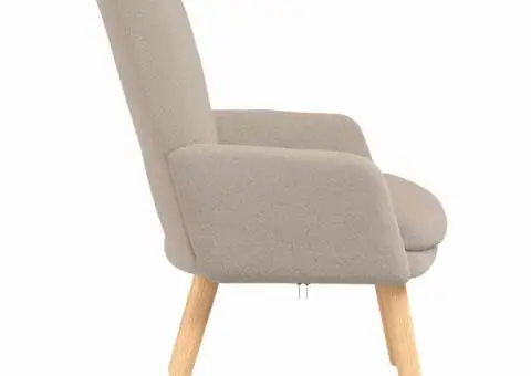 Fotoliu de relaxare, gri deschis, material similar lână - 5/5