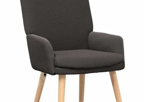 Fotoliu de relaxare, gri închis, material similar lână - 2/5