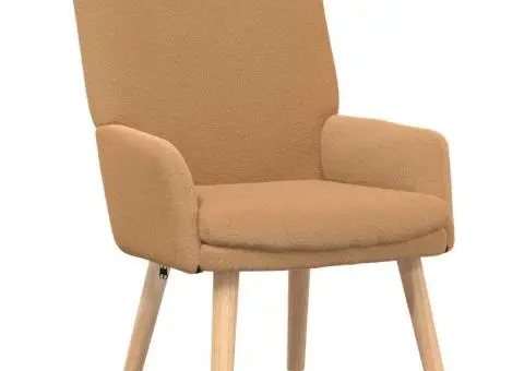 Fotoliu de relaxare, bej, material similar lână - 2/5