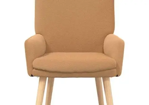 Fotoliu de relaxare, bej, material similar lână - 4/5