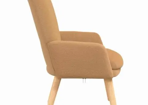 Fotoliu de relaxare, bej, material similar lână - 5/5