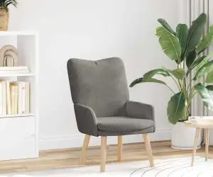 Fotoliu de relaxare, gri deschis, material raiat