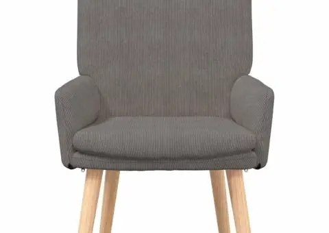 Fotoliu de relaxare, gri deschis, material raiat - 4/5