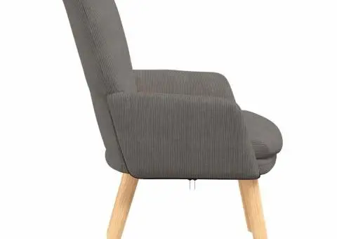 Fotoliu de relaxare, gri deschis, material raiat - 5/5