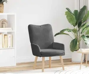 vidaXL Fotoliu de relaxare, gri închis, material raiat