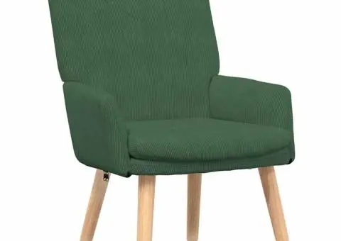 Fotoliu de relaxare, verde junglă, material raiat - 2/5