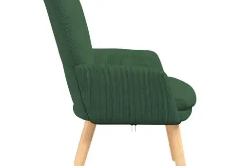 Fotoliu de relaxare, verde junglă, material raiat - 5/5