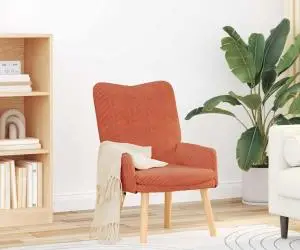 Fotoliu de relaxare, portocaliu roșiatic, material raiat
