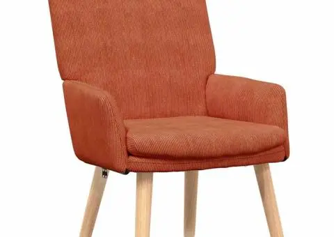 Fotoliu de relaxare, portocaliu roșiatic, material raiat - 2/5