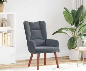vidaXL Fotoliu de relaxare, gri închis, catifea