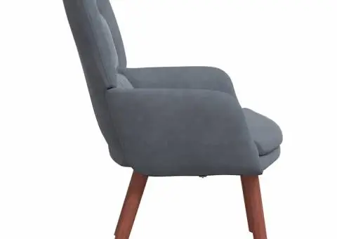 Fotoliu de relaxare, gri închis, catifea - 5/5