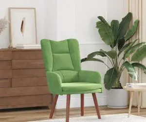 vidaXL Fotoliu de relaxare, verde deschis, catifea