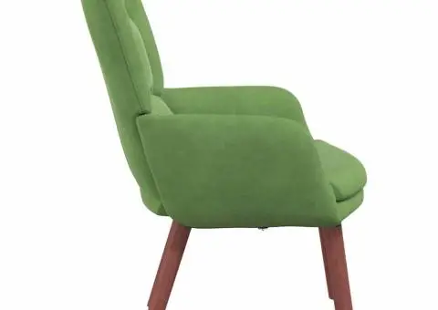 Fotoliu de relaxare, verde deschis, catifea - 5/5