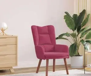 vidaXL Fotoliu de relaxare, bordo, catifea