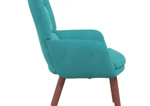 Fotoliu de relaxare, turcoaz, catifea - 5/5