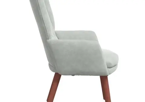 Scaun relaxant Gri deschis Catifea - 5/5