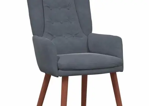 Fotoliul Relaxant Gri Închis Catifea - 2/5