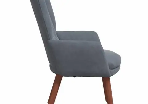 Fotoliul Relaxant Gri Închis Catifea - 5/5