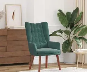Scaun Relaxant vidaXL Verde Închis Catifea