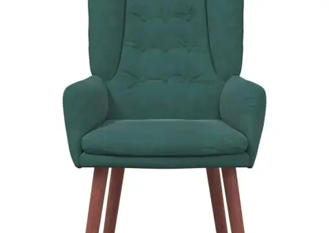 Scaun Relaxant Verde Închis Catifea - 4/5