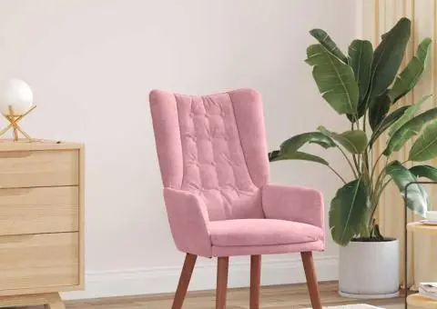 Scaun Relaxant Catifea Roz - 1/5