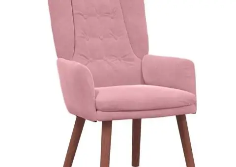 Scaun Relaxant Catifea Roz - 2/5
