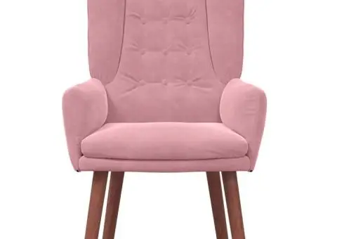 Scaun Relaxant Catifea Roz - 4/5