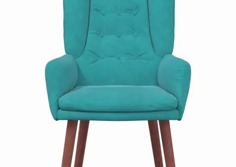 Fotoliu relaxant din catifea turcoaz - 4/5