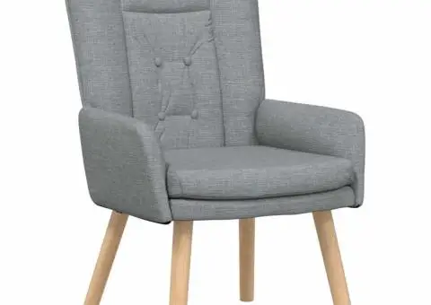 Fotoliu de relaxare, gri deschis, textil - 2/5