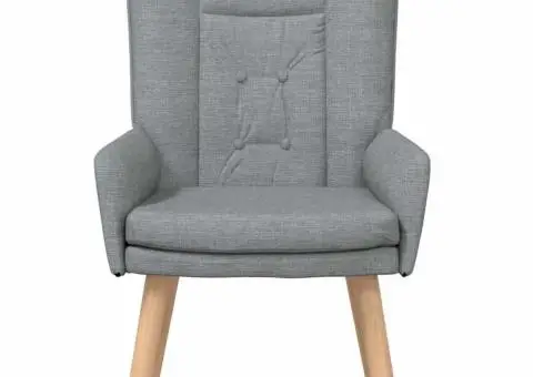 Fotoliu de relaxare, gri deschis, textil - 4/5