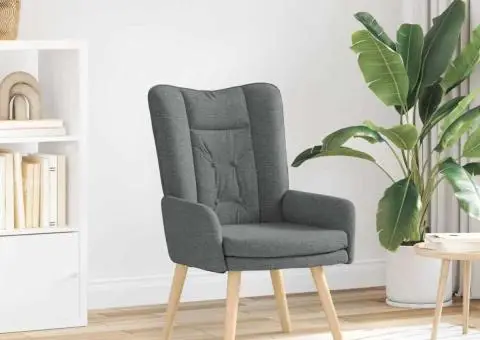 Fotoliu de relaxare, gri închis, textil - 1/5