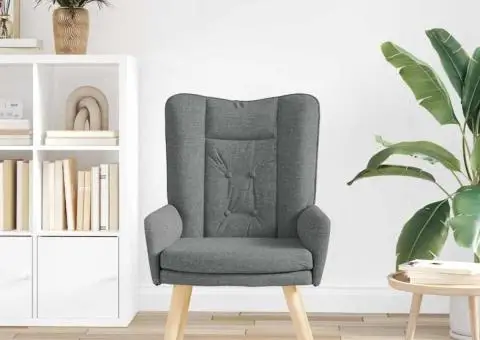 Fotoliu de relaxare, gri închis, textil - 3/5